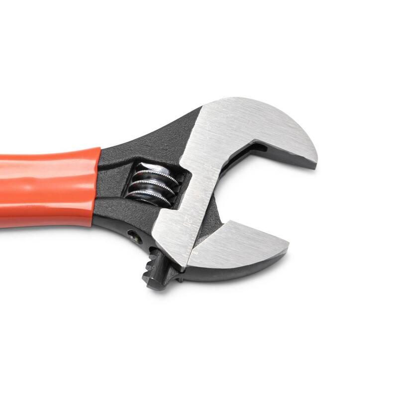 Llave ajustable Crescent de 8 pulgadas con mango acolchonado de óxido negro - AT28CVS