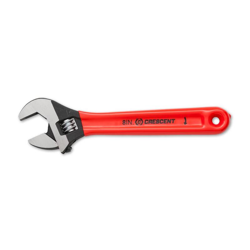 Llave ajustable Crescent de 8 pulgadas con mango acolchonado de óxido negro - AT28CVS