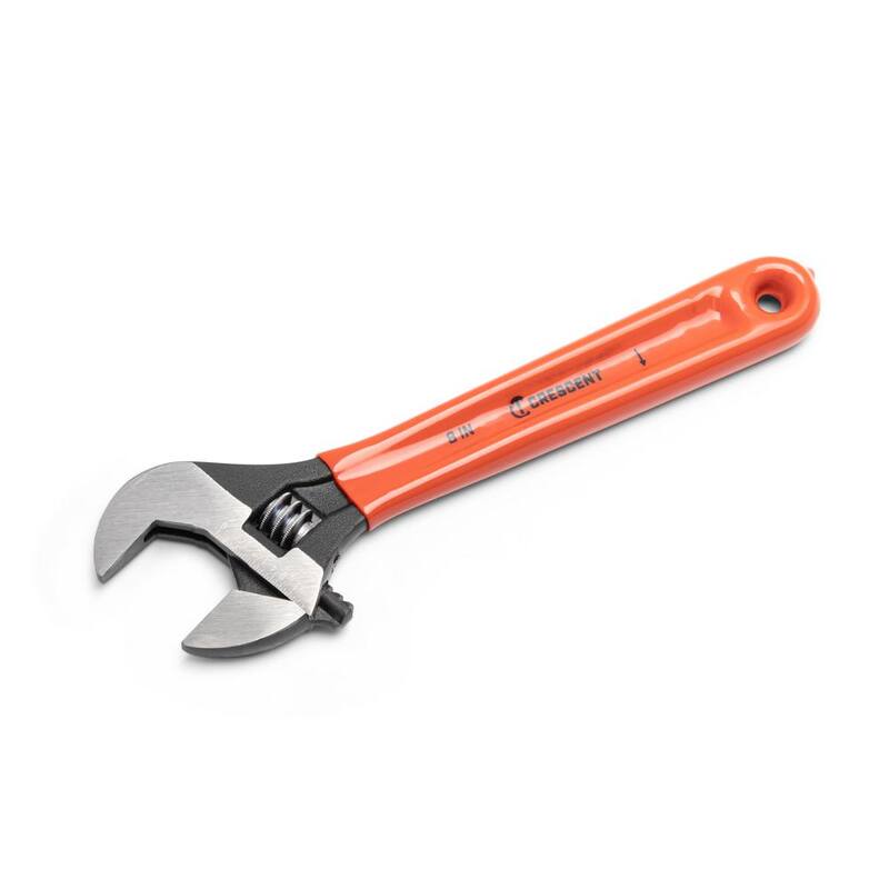 Llave ajustable Crescent de 8 pulgadas con mango acolchonado de óxido negro - AT28CVS