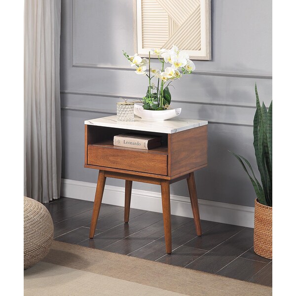 Homelegance End Table, 20 in W, 24 in L, 14 in H, Wood - HM7916-04