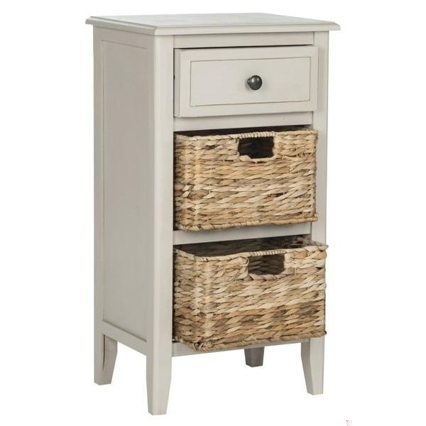 Safavieh Everly Drawer Side Table- Vintage Grey - 27.6 x 11.8 x 15 in. - AMH5743D