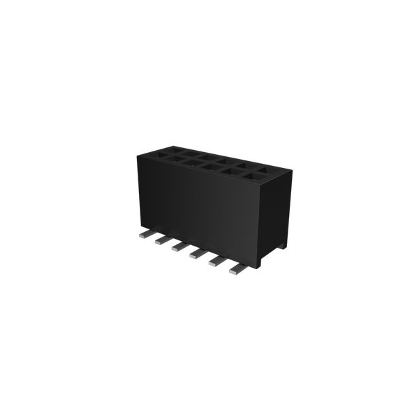 Encabezados y carcasa de cables FCI 1.27X1.27mm BTB, SMT 14 posiciones, receptáculo, Tubo - 20021321-00014T4LF