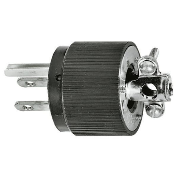 Dispositivos de hoja recta Hubbell Wiring Device-Kellems, Clavija macho, Insulgrip Heavy Duty, Grado industrial/comercial, Recto, 2 polos 3 cables con conexión a tierra, 15A 125V, 5-15P, Paquete individual - HBL5299