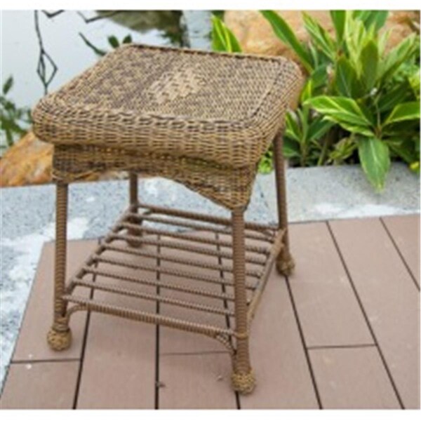 Sekkusu Furniture Outdoor Honey Wicker Patio Furniture End Table - SE2593742