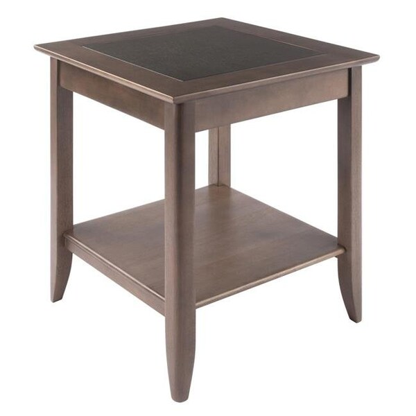 Winsome Wood Winsome Wood 16622 24 x 22.6 x 22.6 in. Santino End Table; Oyster Gray - 16622