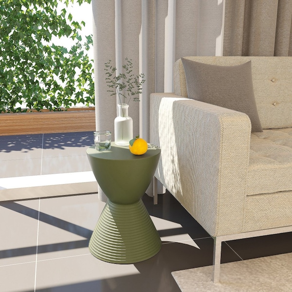 Leisuremod 11.75 in W, 16.75 in L, Polypropylene, Olive Green - BS12OG