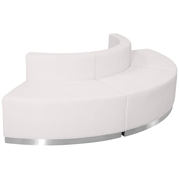Flash Furniture 3 pcs. Living Room Set, 25-1/4" to 42" x 27", Upholstery Color: White, Frame Material: Metal - ZB-803-800-SET-WH-GG