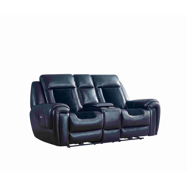 Global Furniture Usa Blanche Black/Velvet Power Reclining Sofa / Power Console Reclining Loveseat/Power Recliner W/ Led - 5272