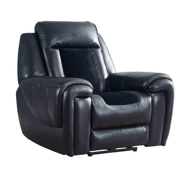 Global Furniture Usa Blanche Black/Velvet Power Reclining Sofa / Power Console Reclining Loveseat/Power Recliner W/ Led - 5272