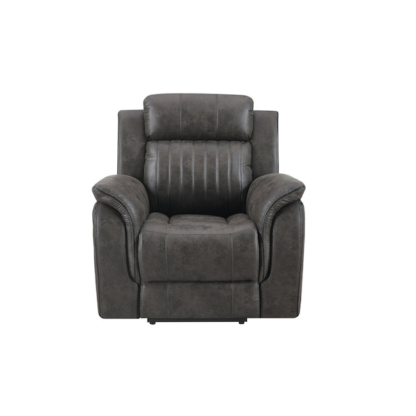 Global Furniture Usa Transitional Badlands U8517 Grey Reclining Sofa/Reclining Loveseat/Glider Recliner - 4523