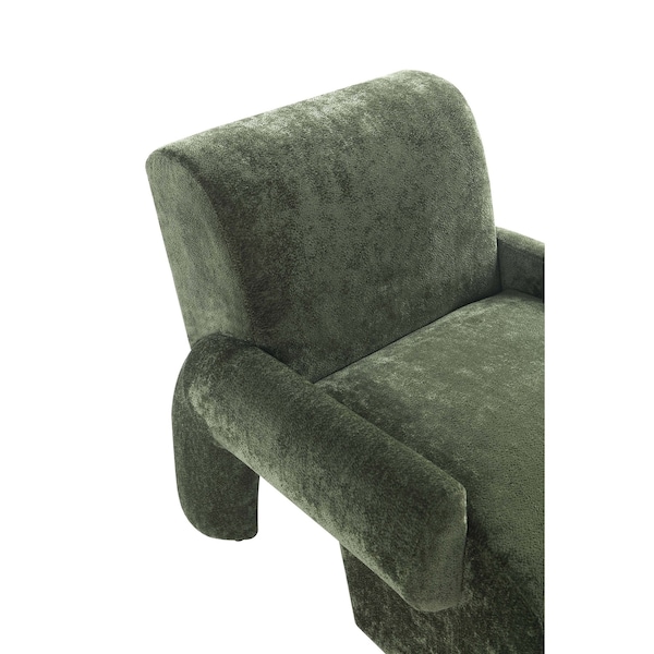 Manhattan Comfort 3-Piece Verandah  90.6 in. Sofa, and 2 Accent Chairs in Olive Green - 3-LSAC1769-OG