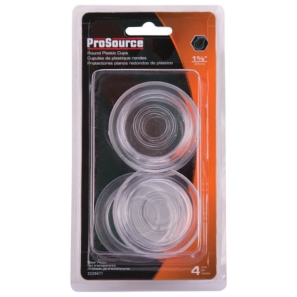 Prosource Furniture Glide, Plastic, Clear, Clear, 2-1/4 x 2-1/4 x 9/16 in Dimensions - FE-50800-PS