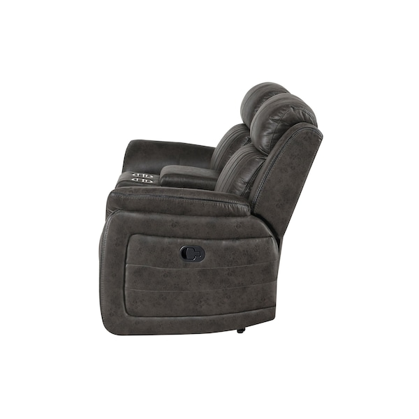 Global Furniture Usa Transitional Badlands U8517 Grey Reclining Sofa/Console Reclining Loveseat - 4522