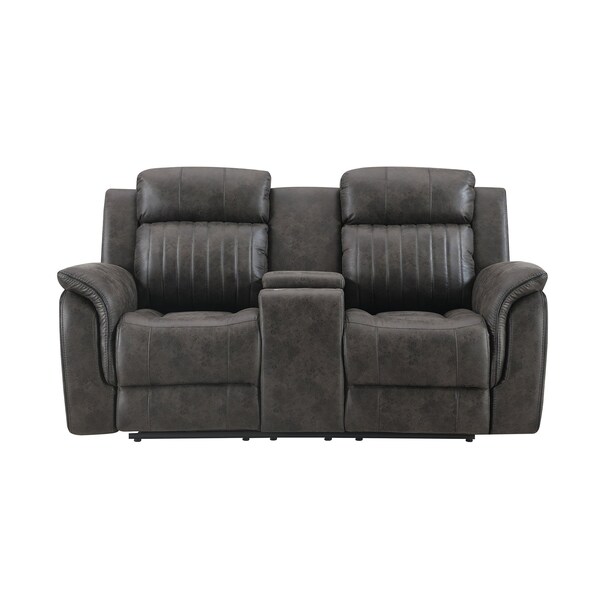 Global Furniture Usa Transitional Badlands U8517 Grey Reclining Sofa/Console Reclining Loveseat - 4522