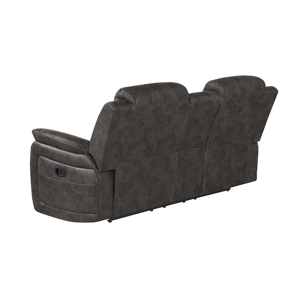 Global Furniture Usa Transitional Badlands U8517 Grey Reclining Sofa/Console Reclining Loveseat - 4522