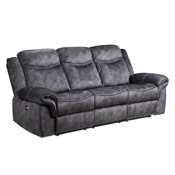 Global Furniture Usa Domino U2200 Domino Granite Power Reclining Sofa/Power Console Reclining Loveseat With Power Switch - 4546