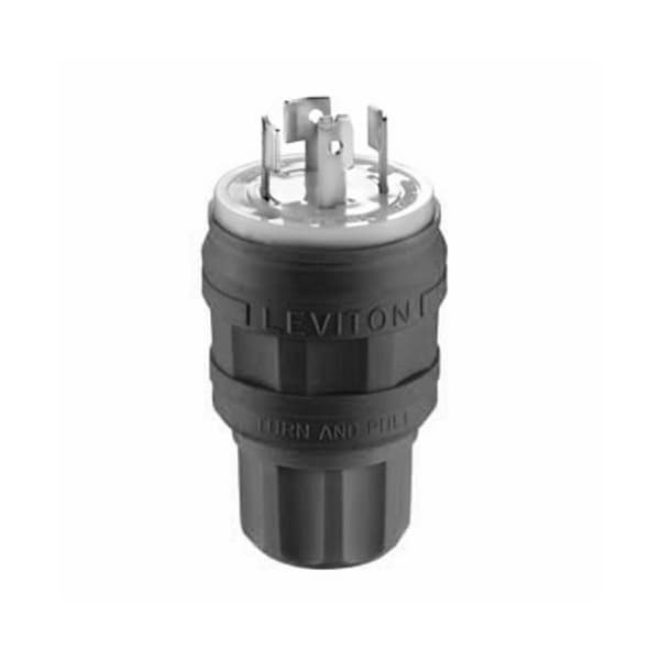 Enchufes eléctricos de Leviton 20A 120 208V 3 PH LOCK PLUG WG-BLACK - 26W09-B