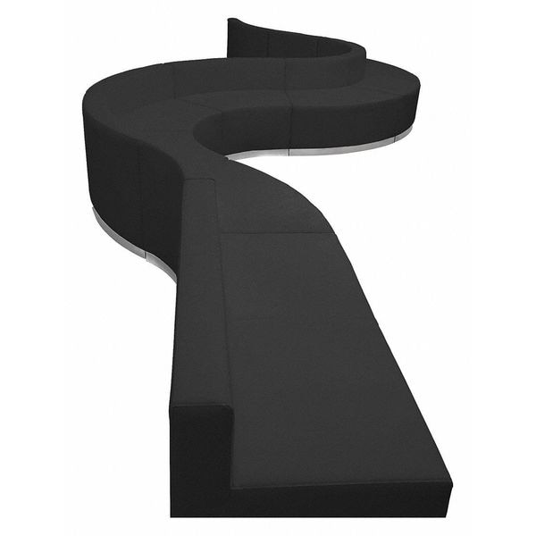 Flash Furniture 9 pcs. Living Room Set, 25-1/4" to 144-1/2" x 27", Upholstery Color: Black - ZB-803-410-SET-BK-GG