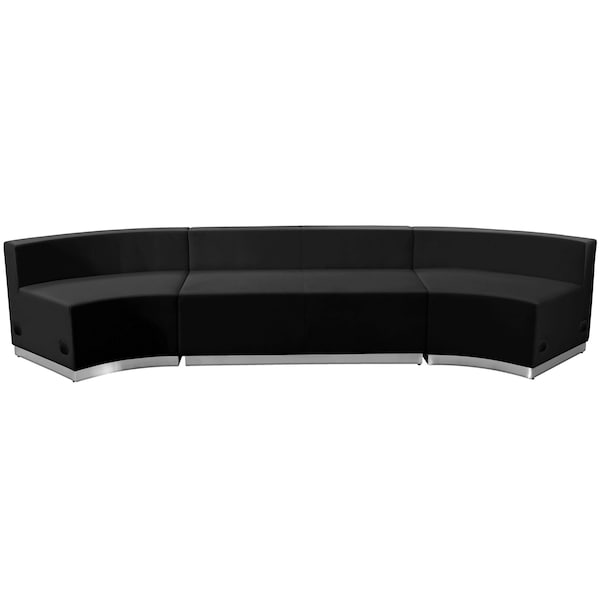 Flash Furniture 3 pcs. Living Room Set, 25-1/4" to 33-1/2" x 27", Upholstery Color: Black, Shape: Concave - ZB-803-770-SET-BK-GG