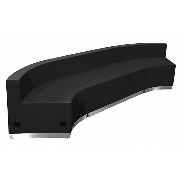 Flash Furniture 3 pcs. Living Room Set, 25-1/4" to 33-1/2" x 27", Upholstery Color: Black, Shape: Concave - ZB-803-770-SET-BK-GG