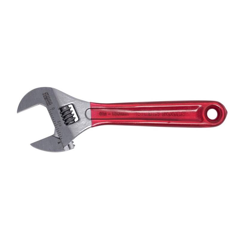Llave ajustable de capacidad extra de 15/16 pulgadas con mango recubierto de plástico - D507-6 de Klein Tools