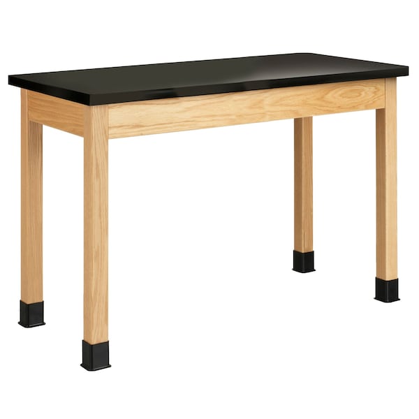 Diversified Spaces Rectangle Table, 54" W, 56" L, 36" H, Epoxy Resin, black - P7206K36N