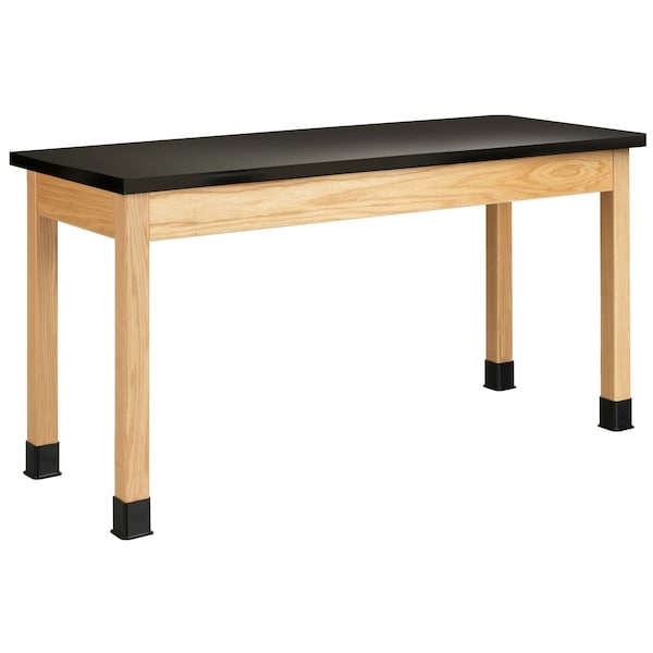 Diversified Spaces Rectangle Table, 60" W, 62" L, 36" H, ChemGuard Laminate, black - P7602BK36N