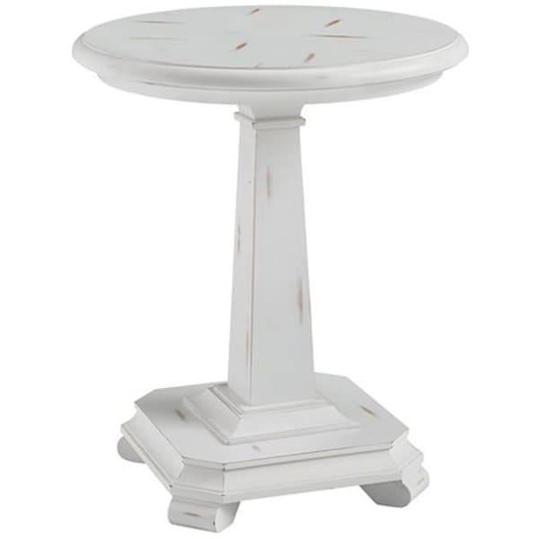 Progressive Furniture Living Room Round End Table, Chalk - T127-04