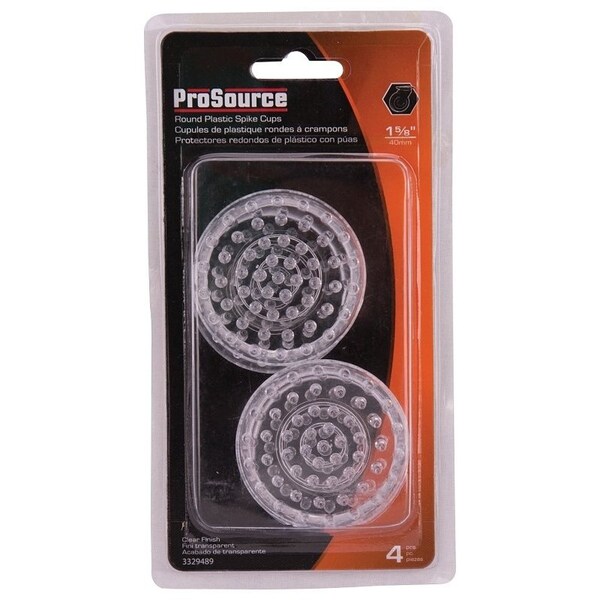 Prosource Furniture Glide, Plastic, Clear, Clear, 2-1/4 x 2-1/4 x 5/8 in Dimensions - FE-50810-PS