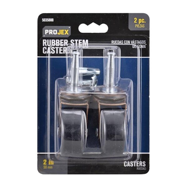 Kd Gabinetes 2 in. 80 lbs Swivel Rubber Caster, 2PK - KD3307267