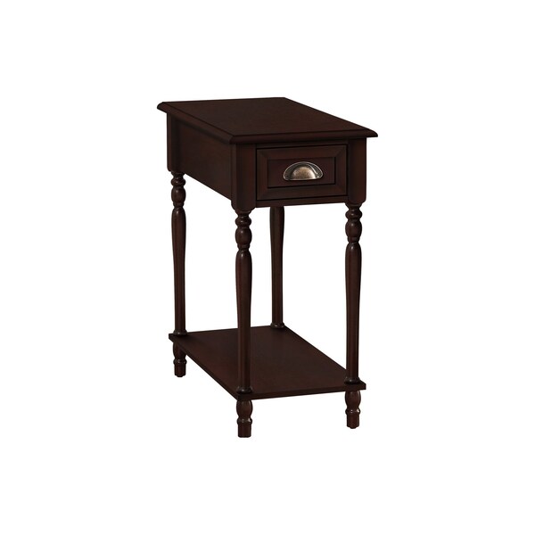 Monarch Specialties Rectangle 2 Tier Accent Side Table, 24.5 in W, 12 in L, 22 in H - I 3969
