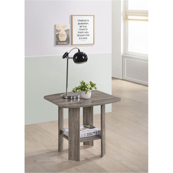 Progressive Furniture 20 x 20 x 20 in. Chip End Table - Darker Taupe - T178-04