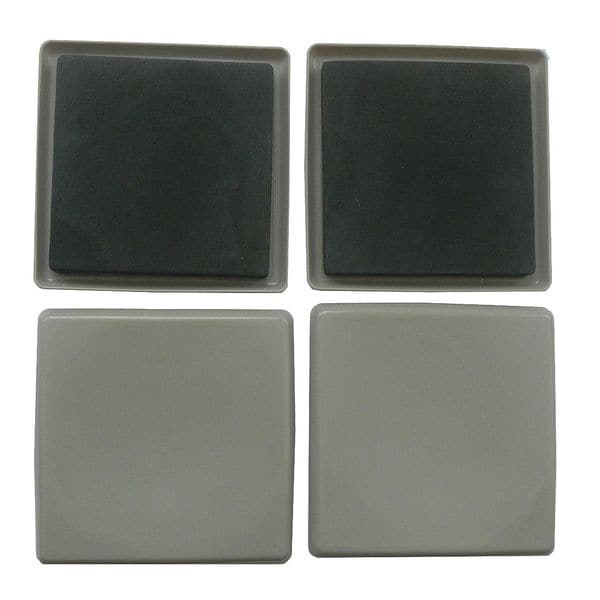 Zoro Select Furniture Glide, Self-Stick, Square, 5", PK4 - 10G208