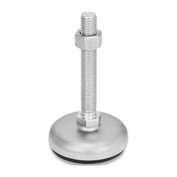 J.W. Winco Male-End Leveling Mount, 9.65 in H - 31-50-3/8X16-100-B1-SK