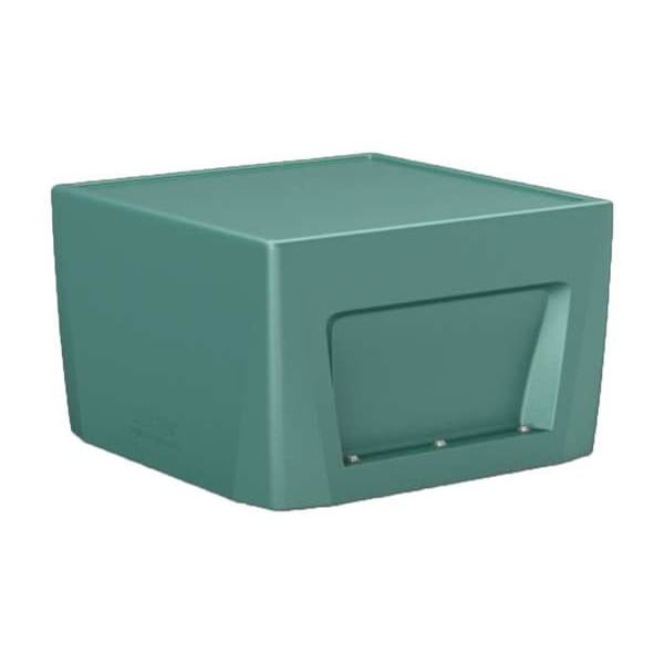Cortech Rectangle End Table, 24 in W, 24 in L, 15 in H, Polyethylene, Aqua - 126484AQS