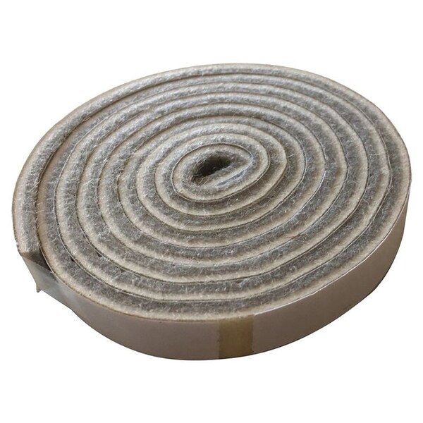 Shepherd Hardware Commercial Strip, Felt, Beige, 58 in L, 1/2 in W, Roll - 6710