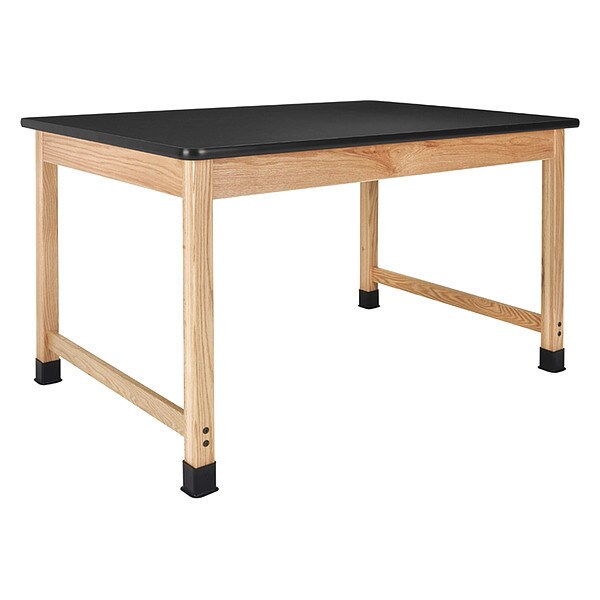 Diversified Spaces Rectangle Table, 72" W, 74" L, 34" H, Epoxy Resin, black - P7406K34L