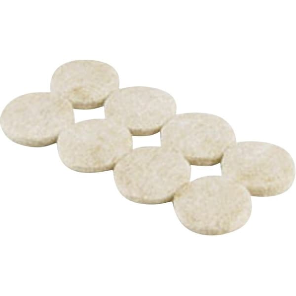 Shepherd Hardware Protective Pad, Felt Cloth, Beige, 1-1/2 in Dia, Round - 9953