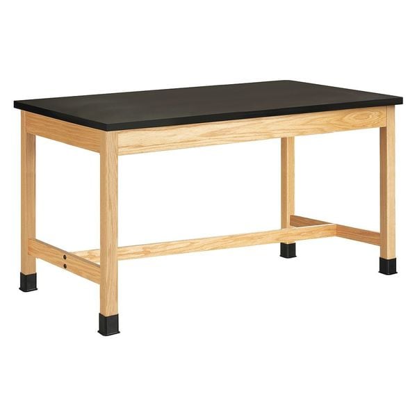 Diversified Spaces Rectangle Table, 72" W, 74" L, 36" H, ChemGuard Laminate, black - P7302BK36S