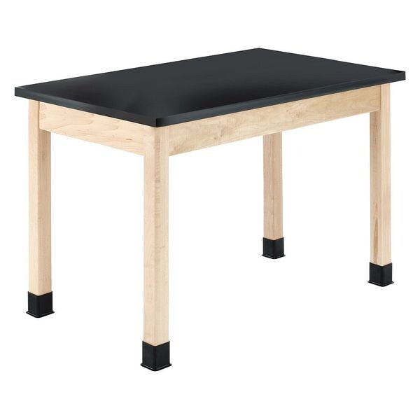 Diversified Spaces Rectangle Tbl, Plain Aprn, 60" W, 64" L, 36" H, Epoxy Resin, black - P7146M36N