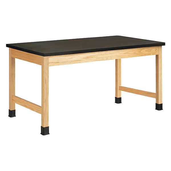 Diversified Spaces Rectangle Table, 54" W, 44" L, 30" H, ChemGuard Laminate, black - P7802BK30L