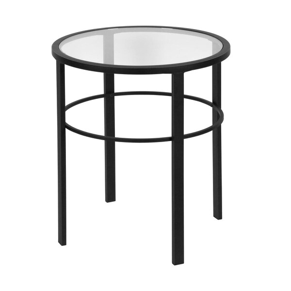 Hudson & Canal Henn  Hart  Gaia Blackened Bronze Side Table - 22.75 x 20 x 20 in. - ST0239