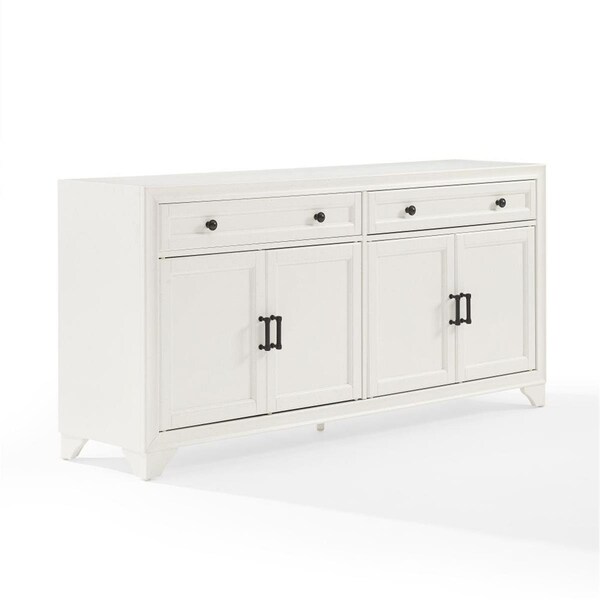 Crosley Furniture 61 x 15 x 29.63 in. Tara Sideboard, Distressed White - CF4209-WH