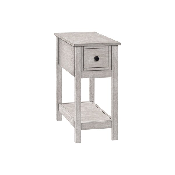 Monarch Specialties Rectangle Narrow 2 Tier Accent Side Table, 24.25 in W, 11.75 in L, 21.75 in H - I 3963