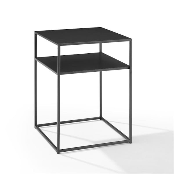 Crosley Braxton End Table, Matte Black - 24 x 18.13 x 18.13 in. - CF1401-MB