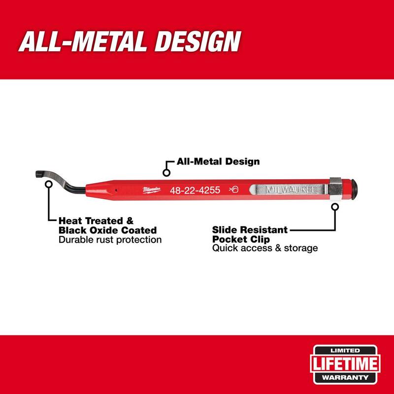 Llave ajustable de 12 pulgadas de Milwaukee, nivel torpedo de 7 pulgadas, bolígrafo escariador, pinza de mandíbula lisa de 10 pulgadas y cinta métrica (paquete de 5 piezas) - 48-22-7412-48-22-5107-48-22-4255-48-2