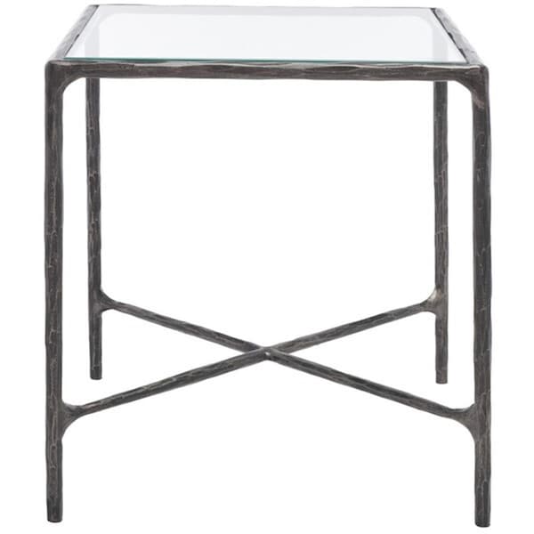 Safavieh 18 x 18 x 20 in. Jessa Metal Square End Table, Black - SFV9503E