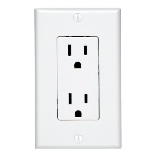 Decora Receptacle W/Walplt15Awh - C24-05675-00W

Enchufe decorativo con placa de pared de 15 amperes, blanco - C24-05675-00W