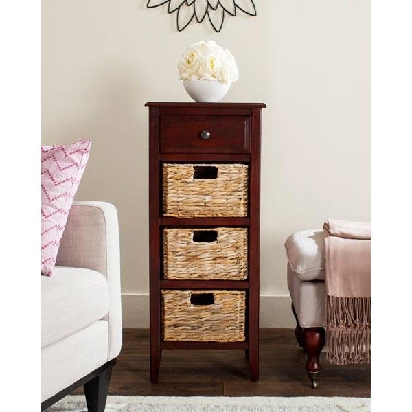 Safavieh Michaela Drawer Side Table- Cherry - 35.8 x 11.8 x 15 in. - AMH5744C