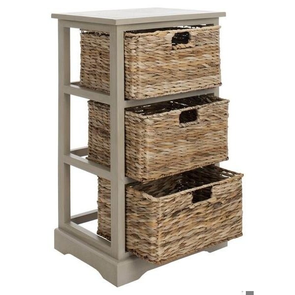 Safavieh Halle Storage Side Table- Vintage Grey - 29.5 x 13.4 x 17.3 in. - AMH5738D